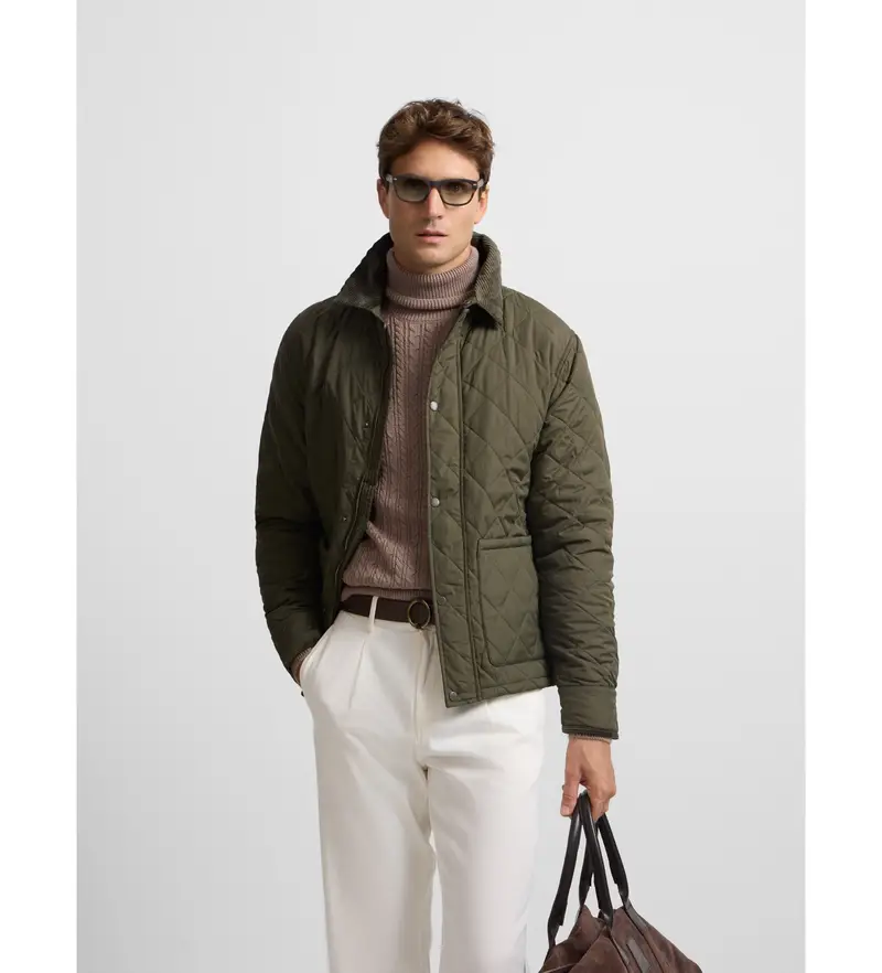 per uomo. 133679 Classica giacca da campo verde (S), Casual, Nylon