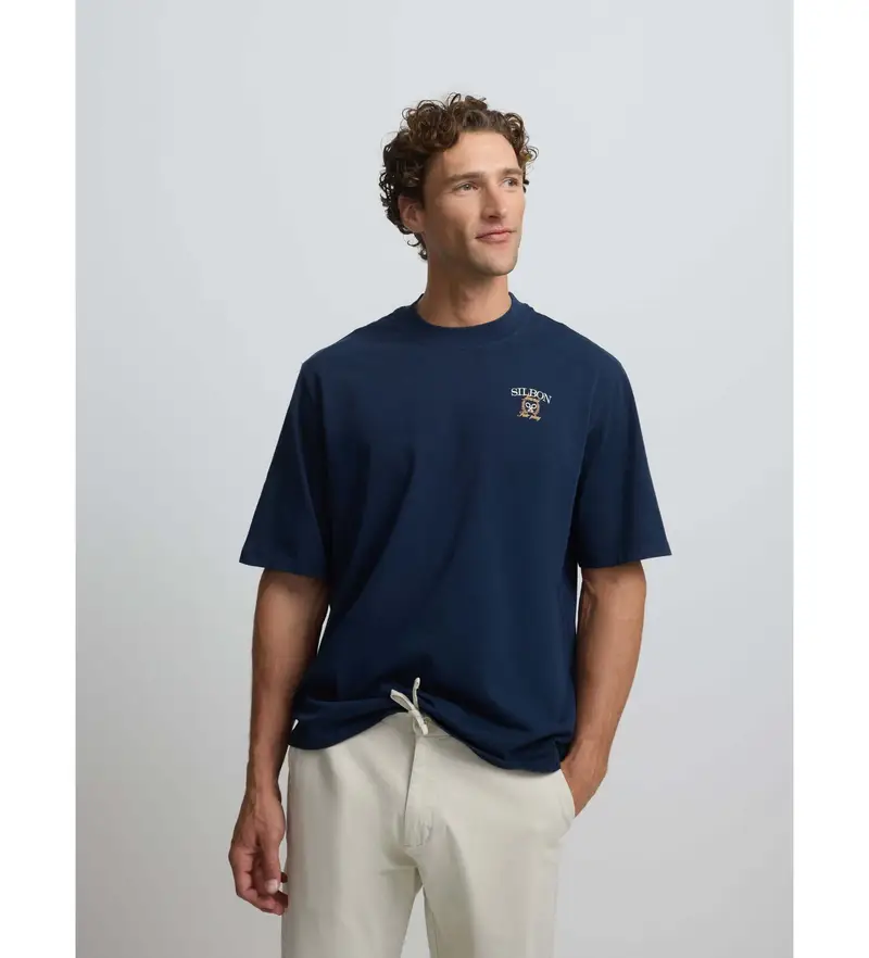 per uomo 133723 Maglietta speciale Fair Play blu navy (S), Casual, Cotone, Manica corta