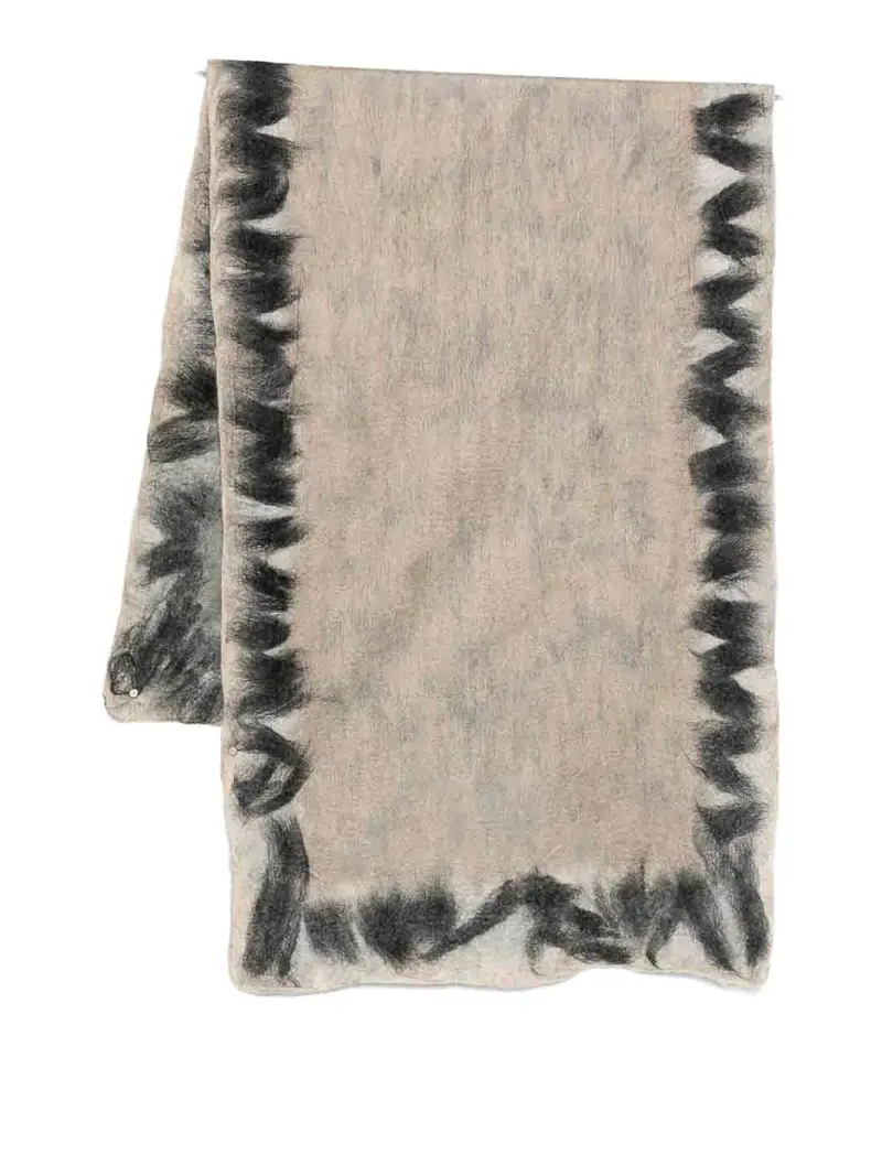 Sciarpa In Cashmere E Seta Grigio