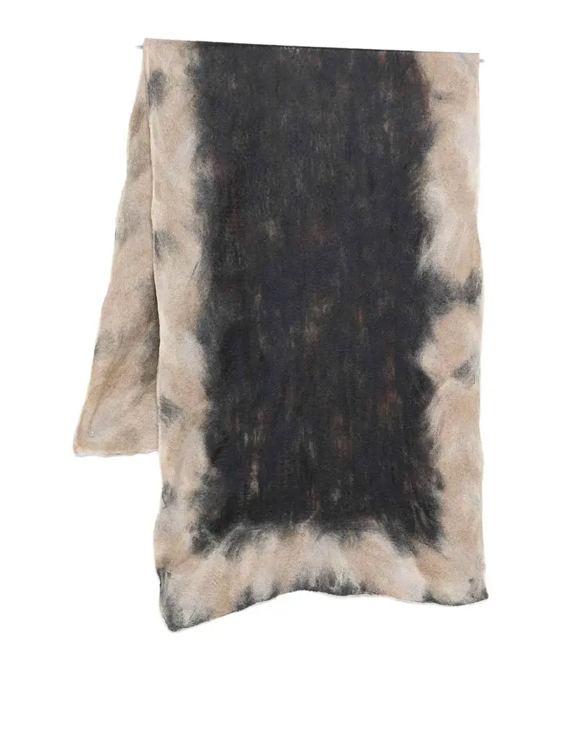 Sciarpa In Cashmere E Seta Marrone