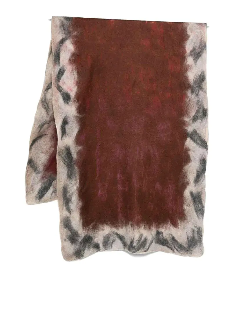 Sciarpa In Cashmere E Seta Rosso