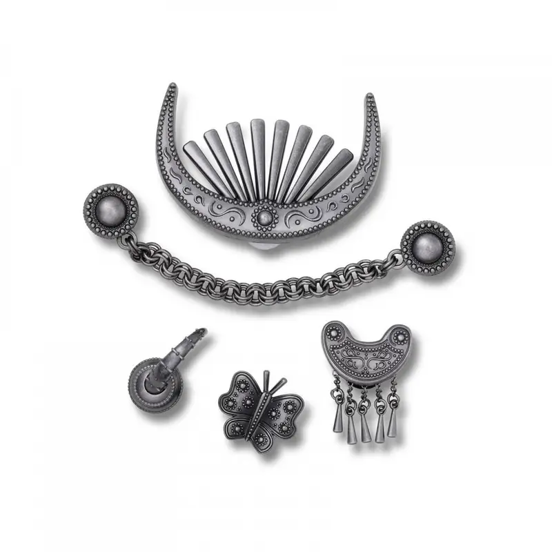 Silver metal mix 5 pack