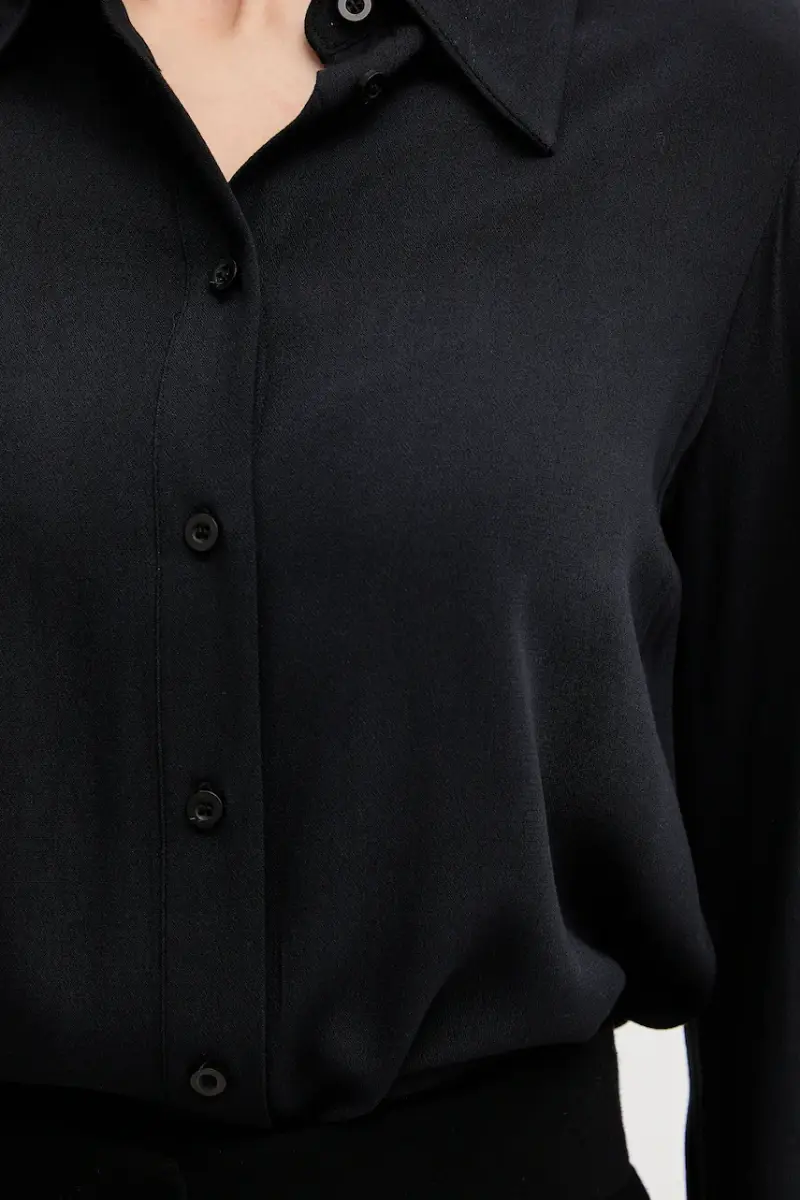 camicia BEKUY donna colore nero GPA25005CA miniatura 5