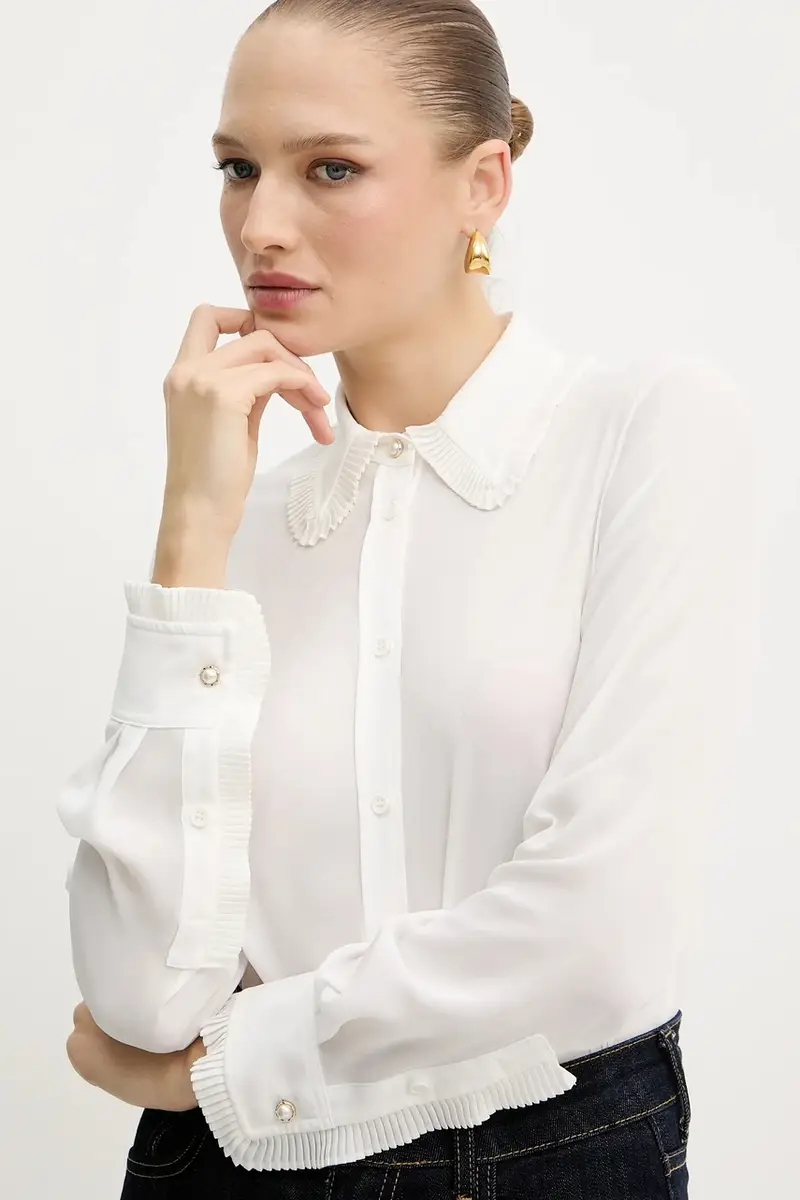 camicia BISSIGA donna colore bianco GPA25134CA miniatura 4