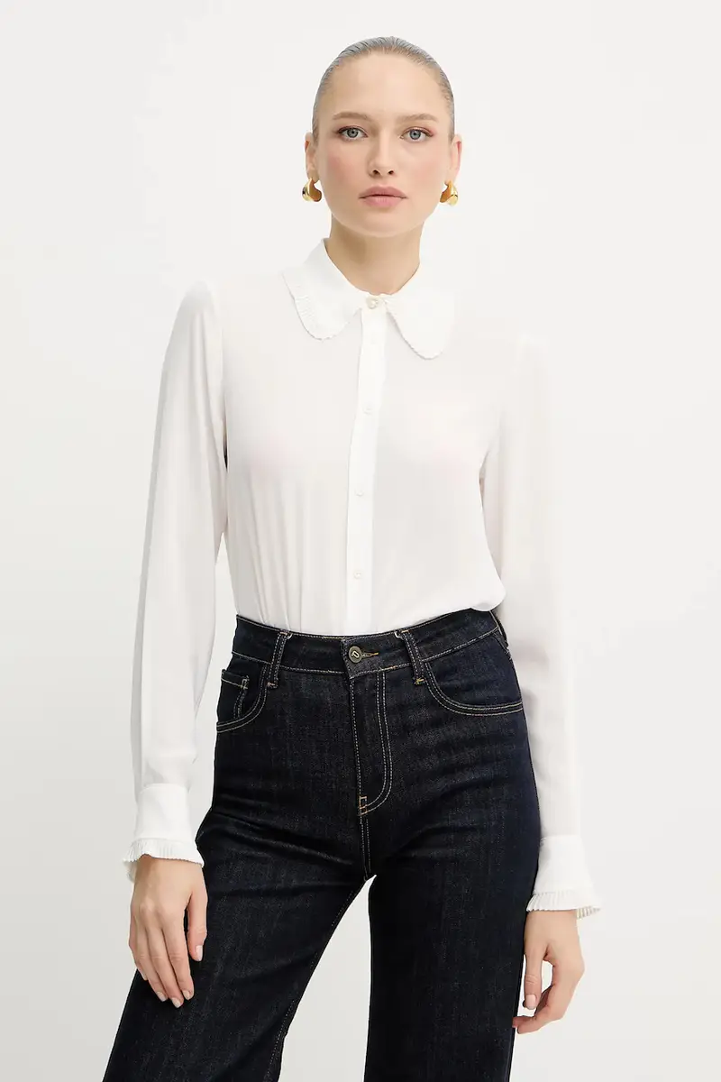 camicia BISSIGA donna colore bianco GPA25134CA