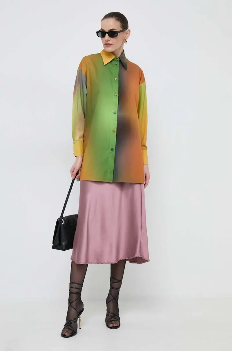 camicia in cotone donna Multicolore