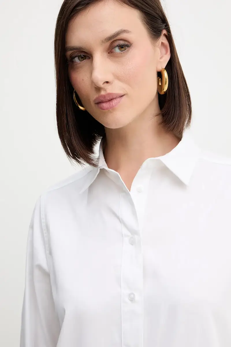 camicia in cotone SEDOG donna colore bianco GPA25074CA miniatura 4