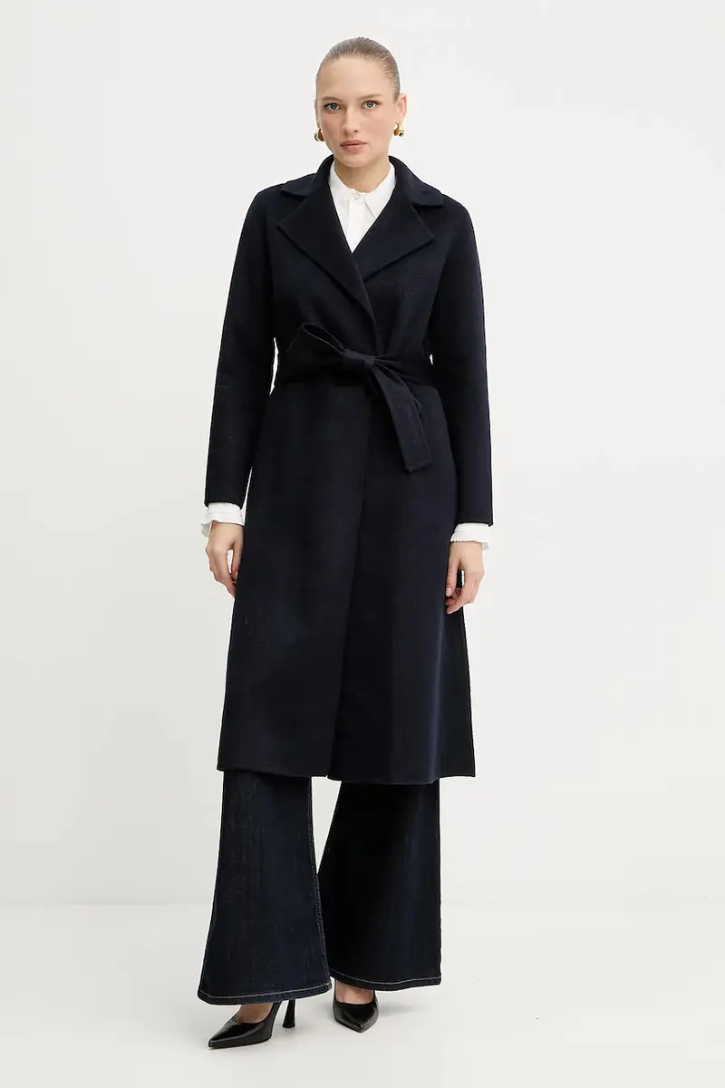 cappotto in lana GOITIA colore blu navy GPA25329CP