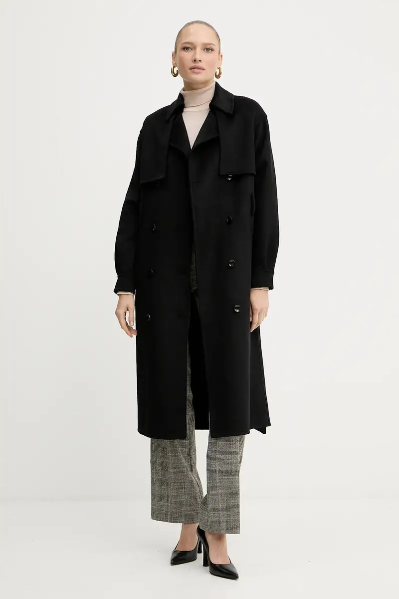 cappotto in lana GONZALEZ colore nero GPA25162CP miniatura 2