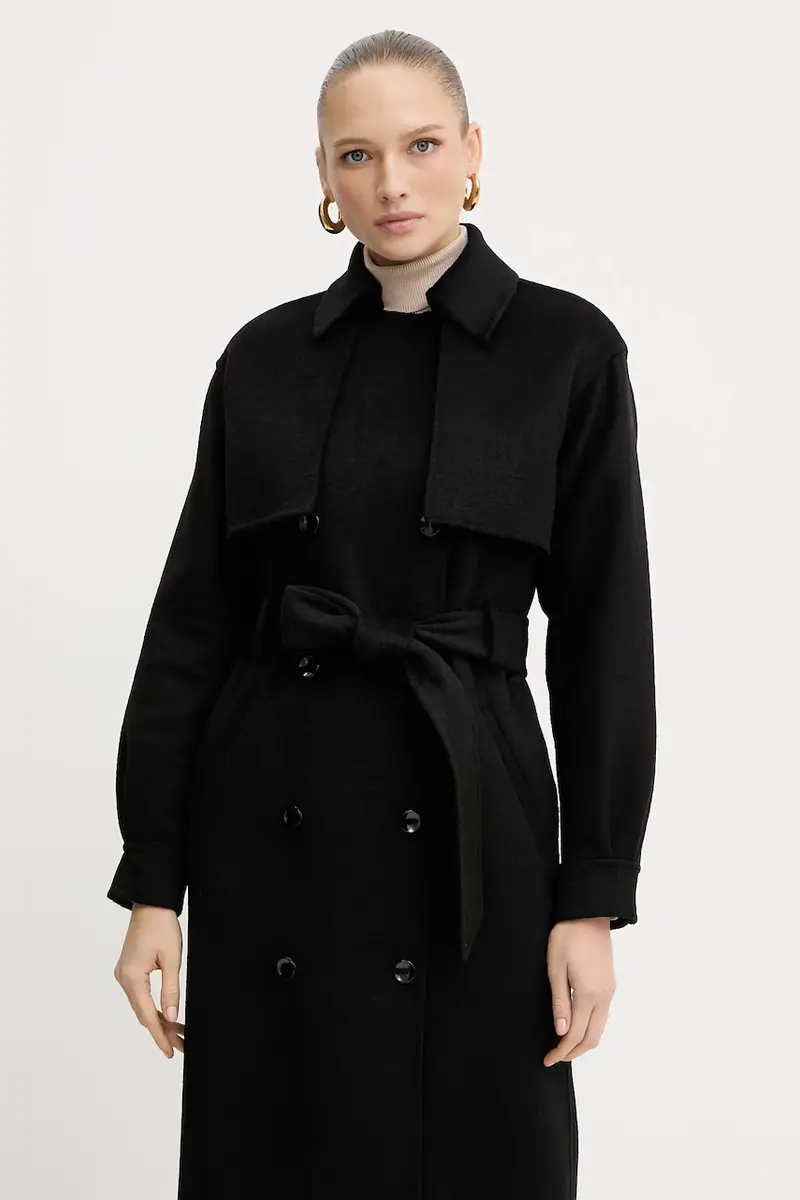cappotto in lana GONZALEZ colore nero GPA25162CP miniatura 4
