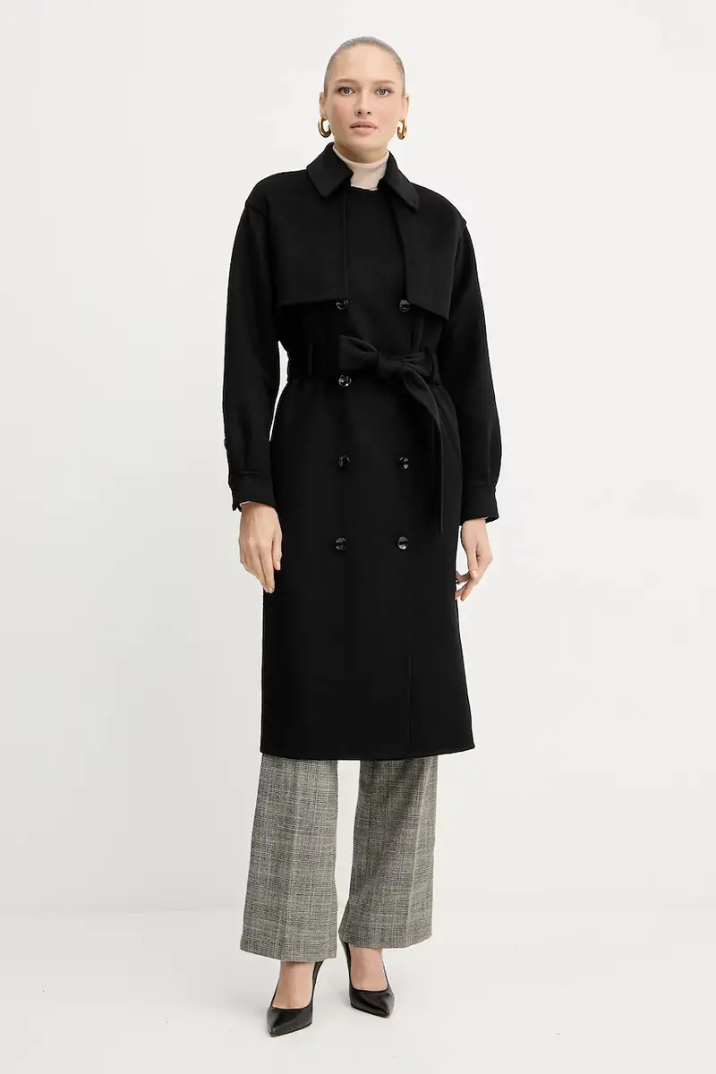 cappotto in lana GONZALEZ colore nero GPA25162CP