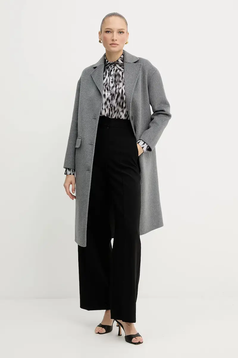 cappotto in lana PARASCHIV colore grigio GPA25517CP miniatura 2