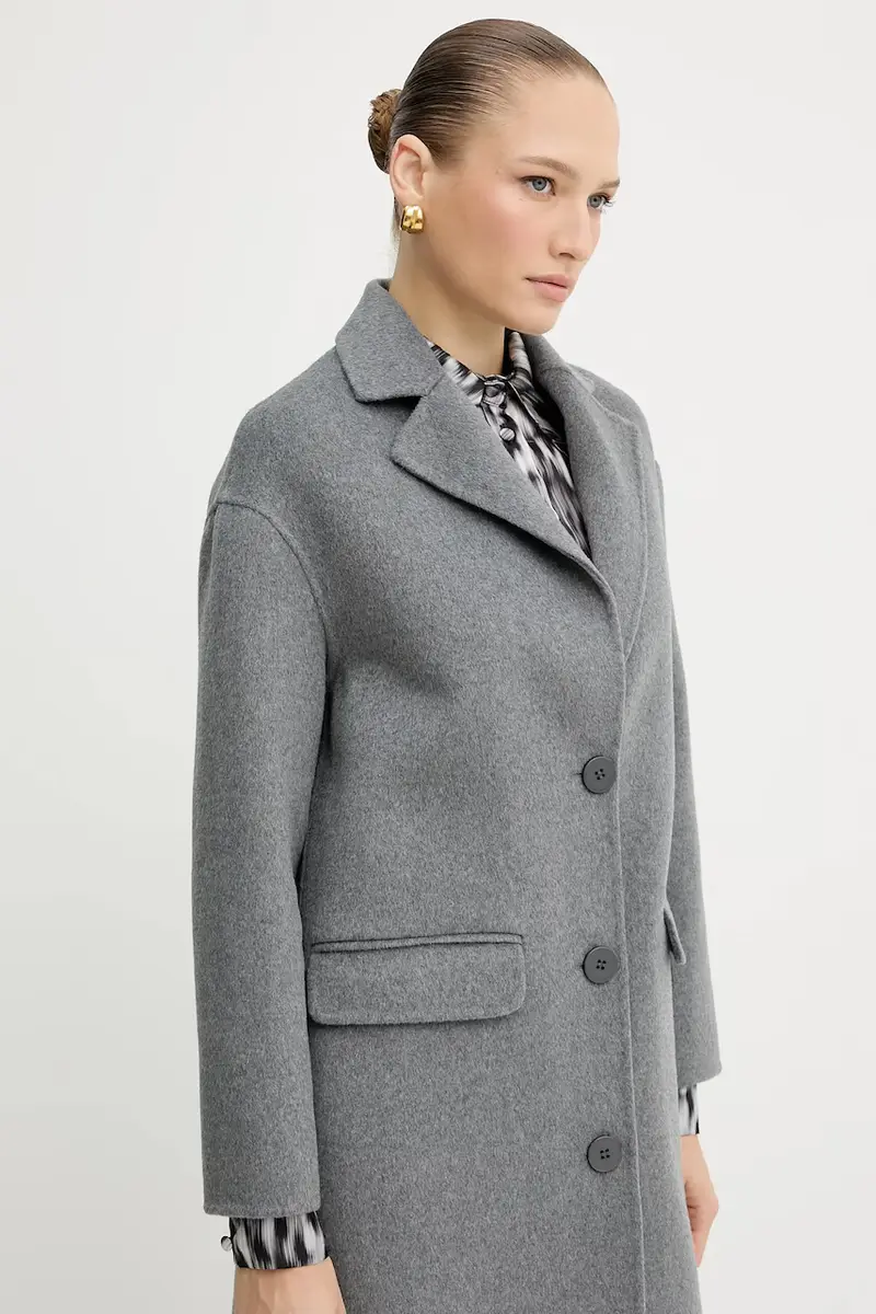 cappotto in lana PARASCHIV colore grigio GPA25517CP miniatura 4