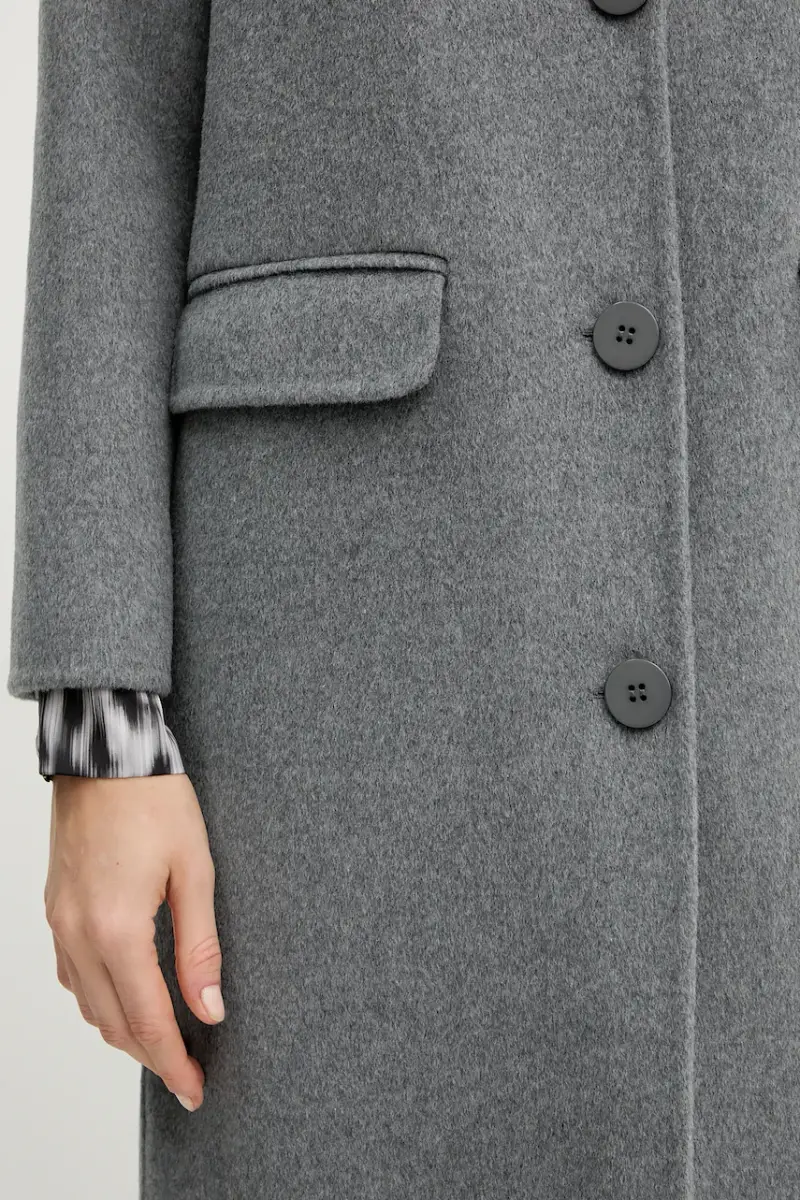 cappotto in lana PARASCHIV colore grigio GPA25517CP miniatura 5