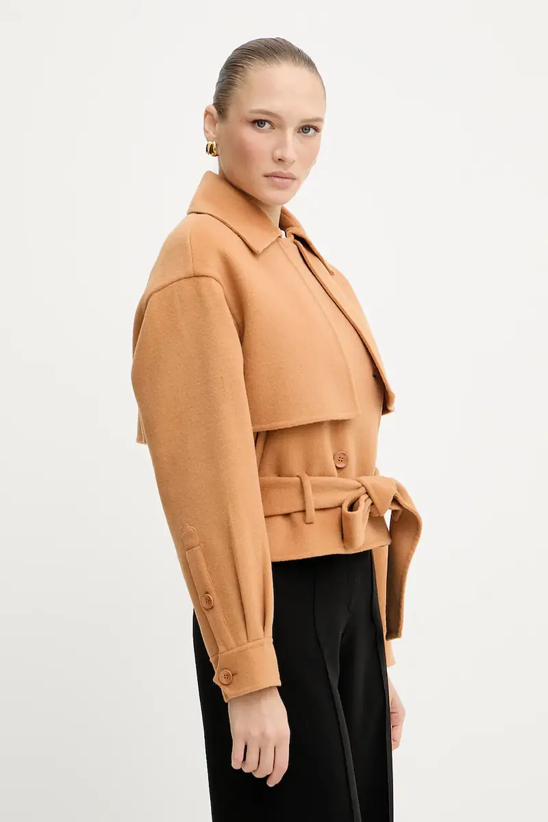 cappotto in lana RODRIGUEZ colore beige GPA25163CP miniatura 3