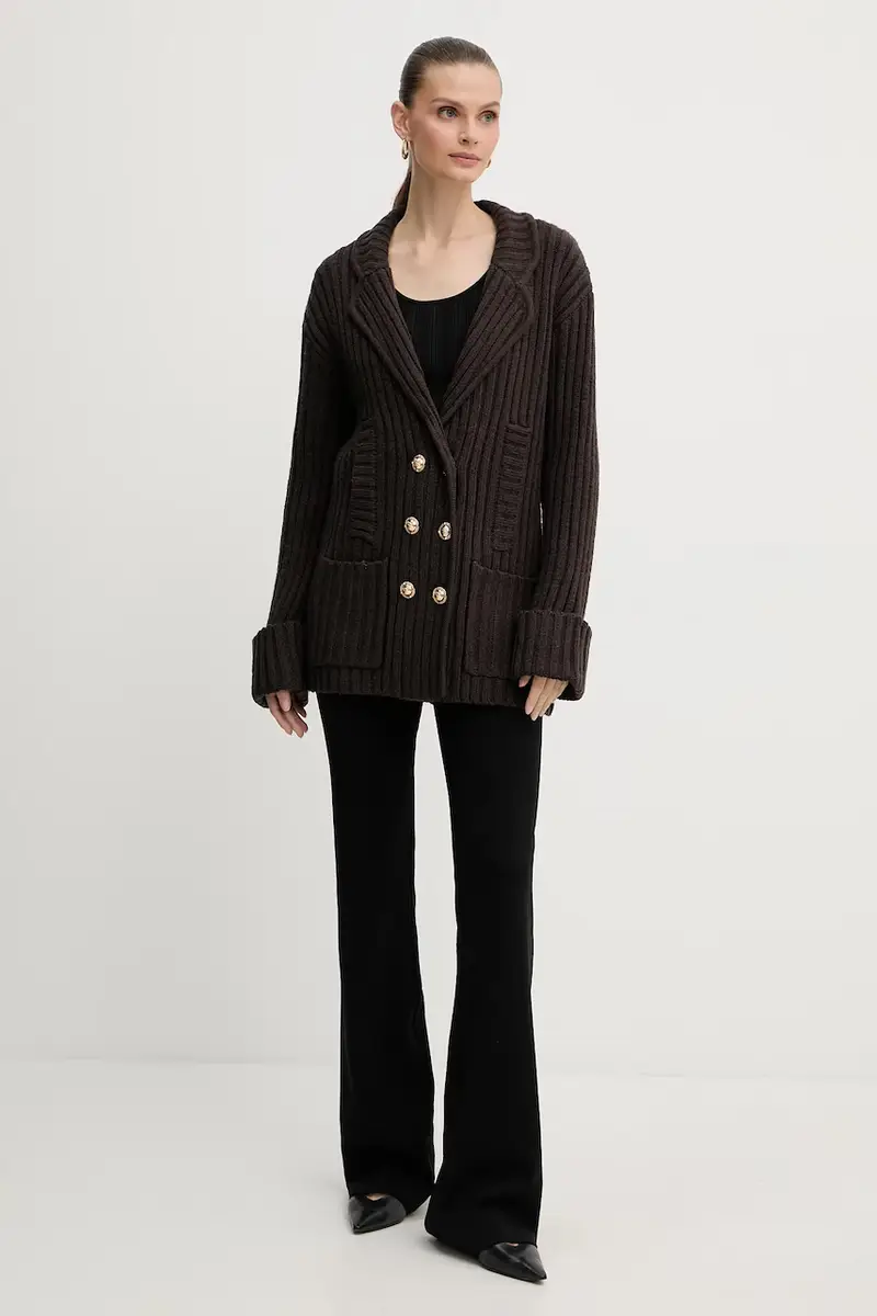 Silvian Heach Cardigan Donna Marrone 3425278 miniatura 2
