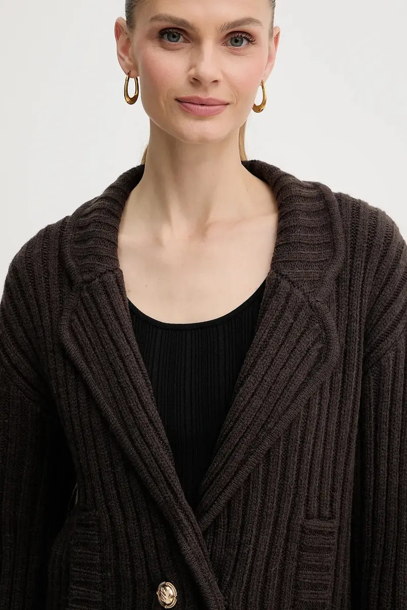 Silvian Heach Cardigan Donna Marrone 3425278 miniatura 4