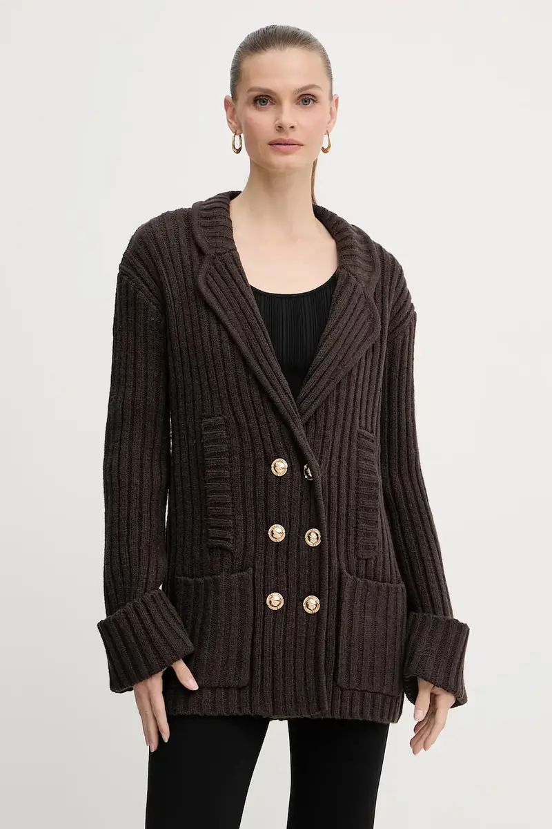 Silvian Heach Cardigan Donna Marrone 3425278