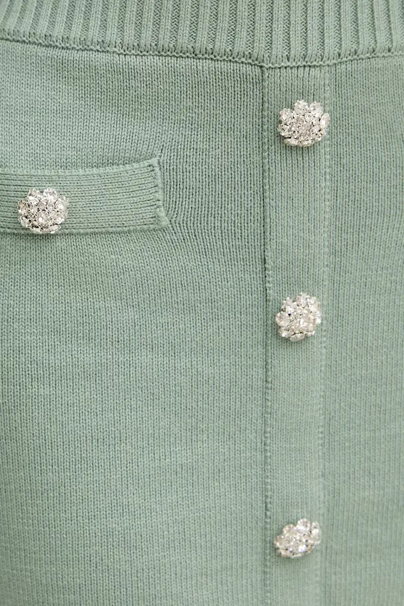 gonna con aggiunta di cachemire LEFTERIS colore verde GPA25263MG miniatura 4