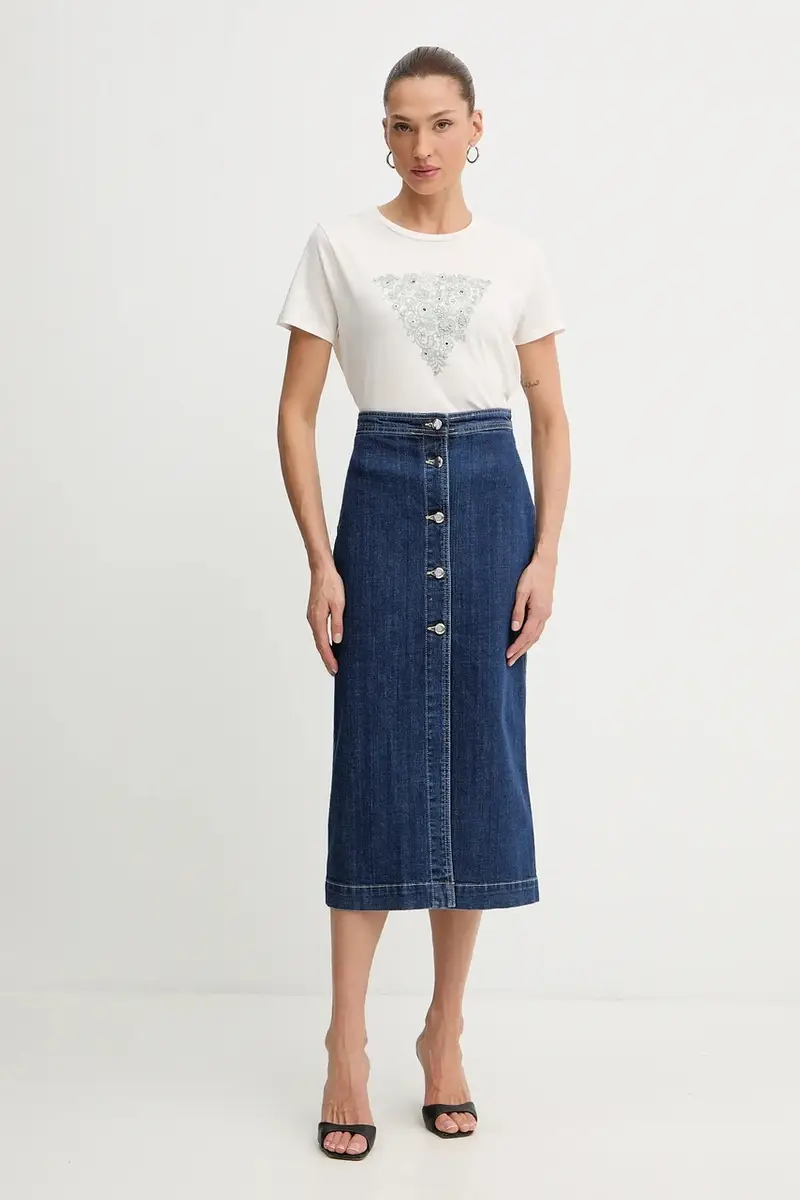 gonna SIKIM colore blu navy GPA25402GO miniatura 2