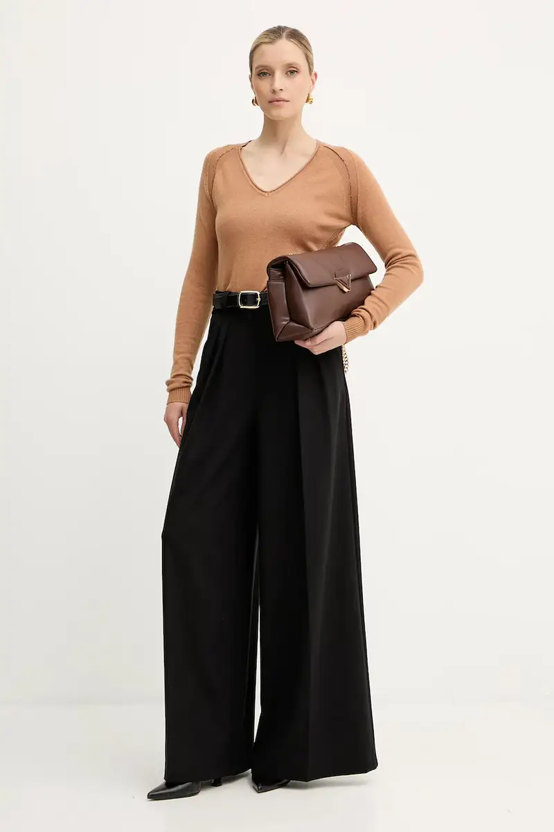 maglione in misto lana DIEGOROSA donna colore marrone GPA25242MA miniatura 2