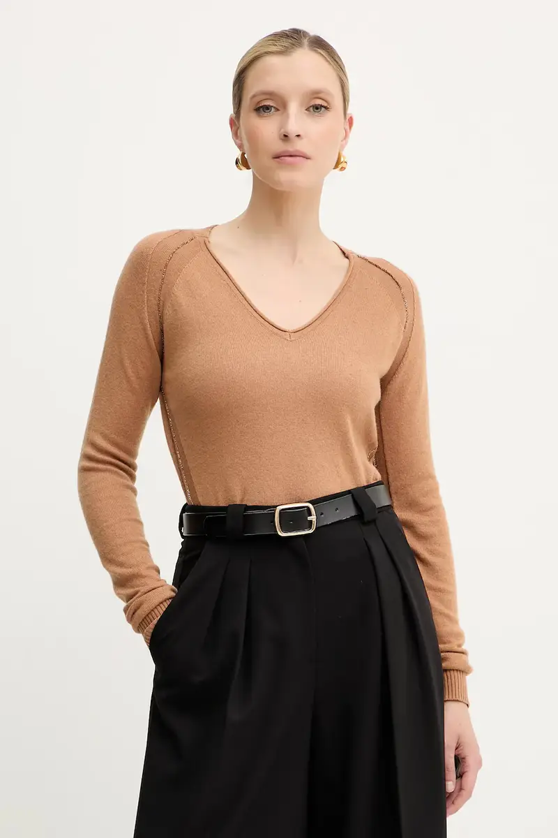 maglione in misto lana DIEGOROSA donna colore marrone GPA25242MA