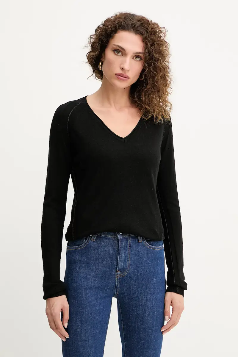 maglione in misto lana DIEGOROSA donna colore nero GPA25242MA