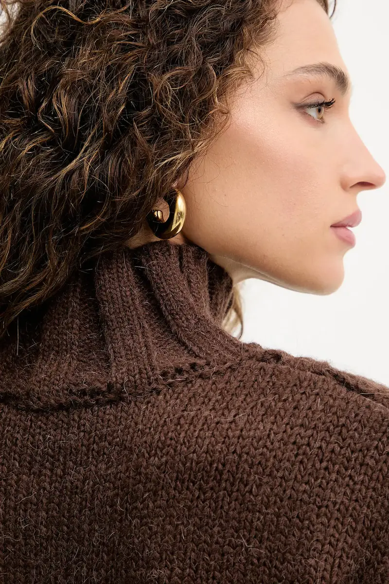 maglione in misto lana HENRY donna colore marrone GPA25255LU miniatura 4