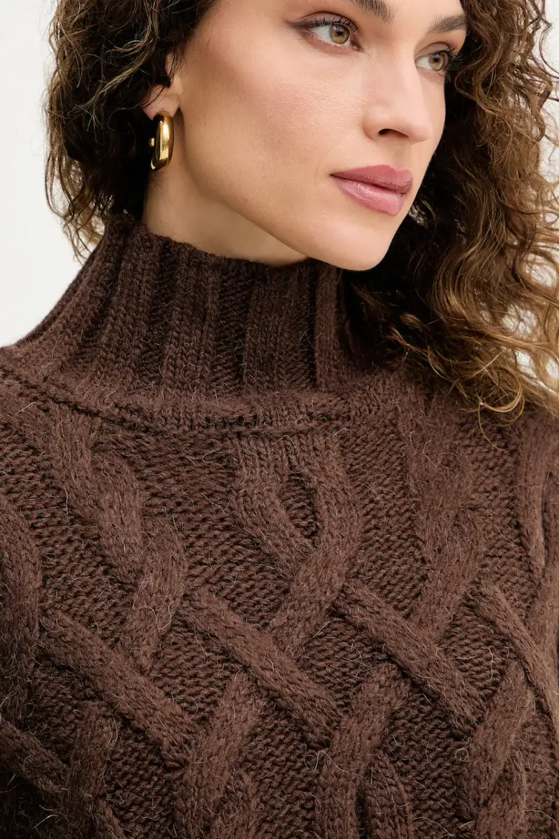 maglione in misto lana HENRY donna colore marrone GPA25255LU miniatura 5