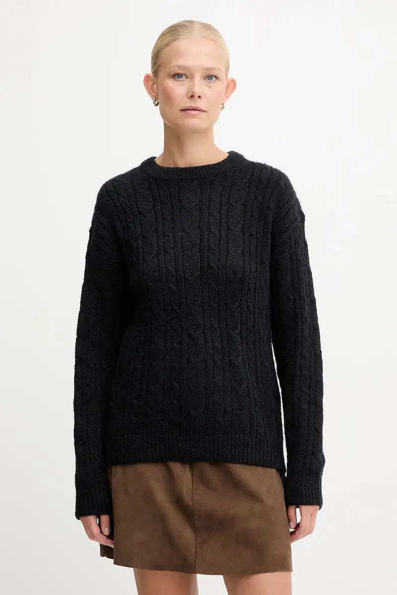 maglione in misto lana MARKOVKA donna colore nero GPA25146MA