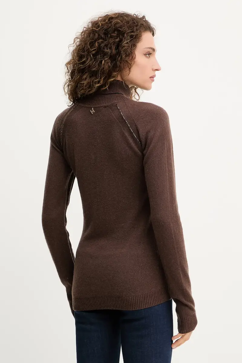 maglione in misto lana SAM donna colore marrone GPA25244LU miniatura 3