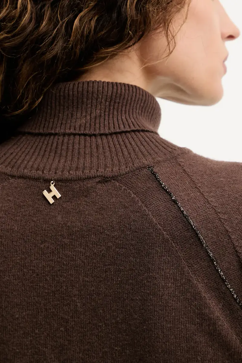 maglione in misto lana SAM donna colore marrone GPA25244LU miniatura 5