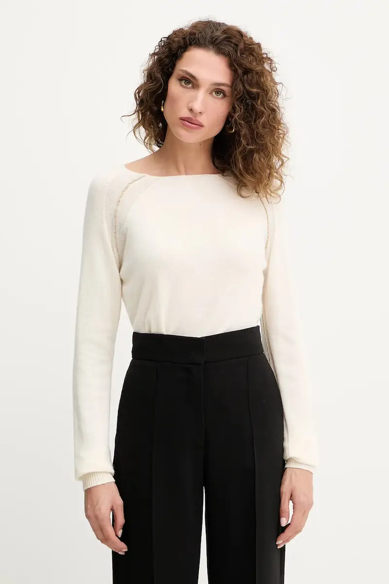 maglione KARIM donna colore beige GPA25241MA