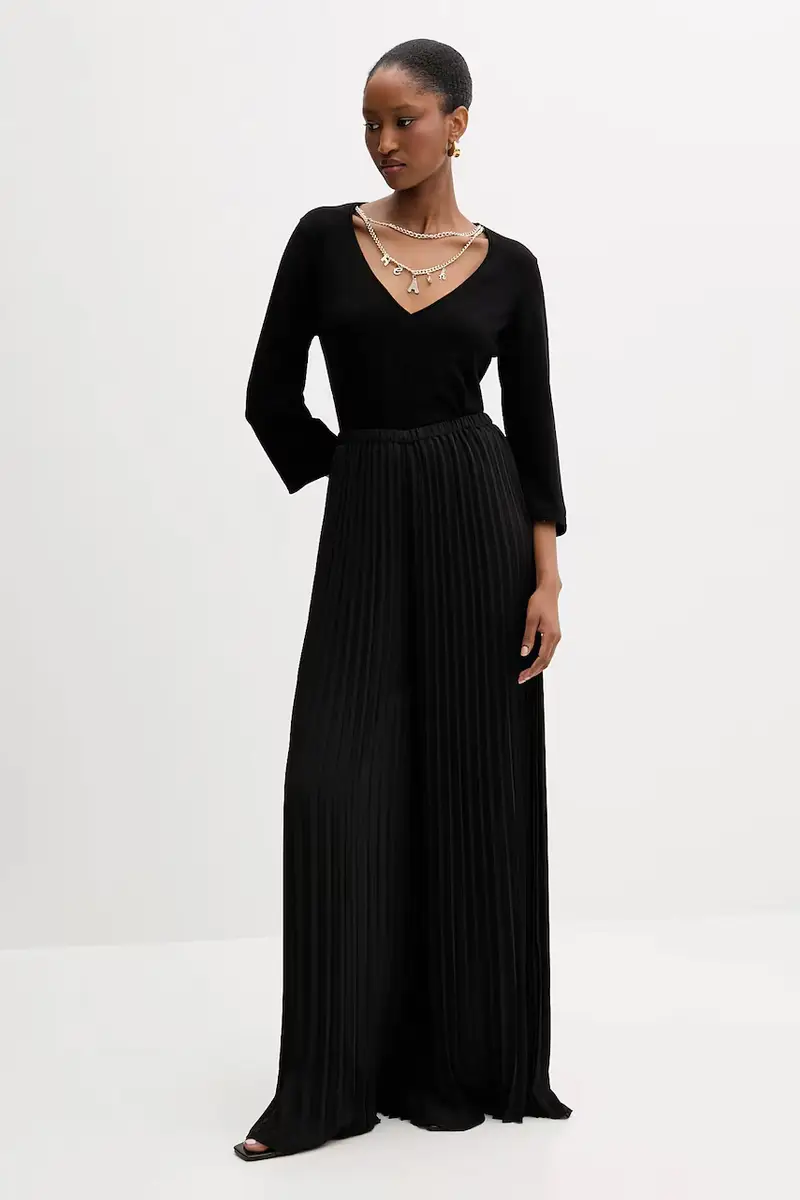 pantaloni BOHI donna colore nero GPA25317PA miniatura 2