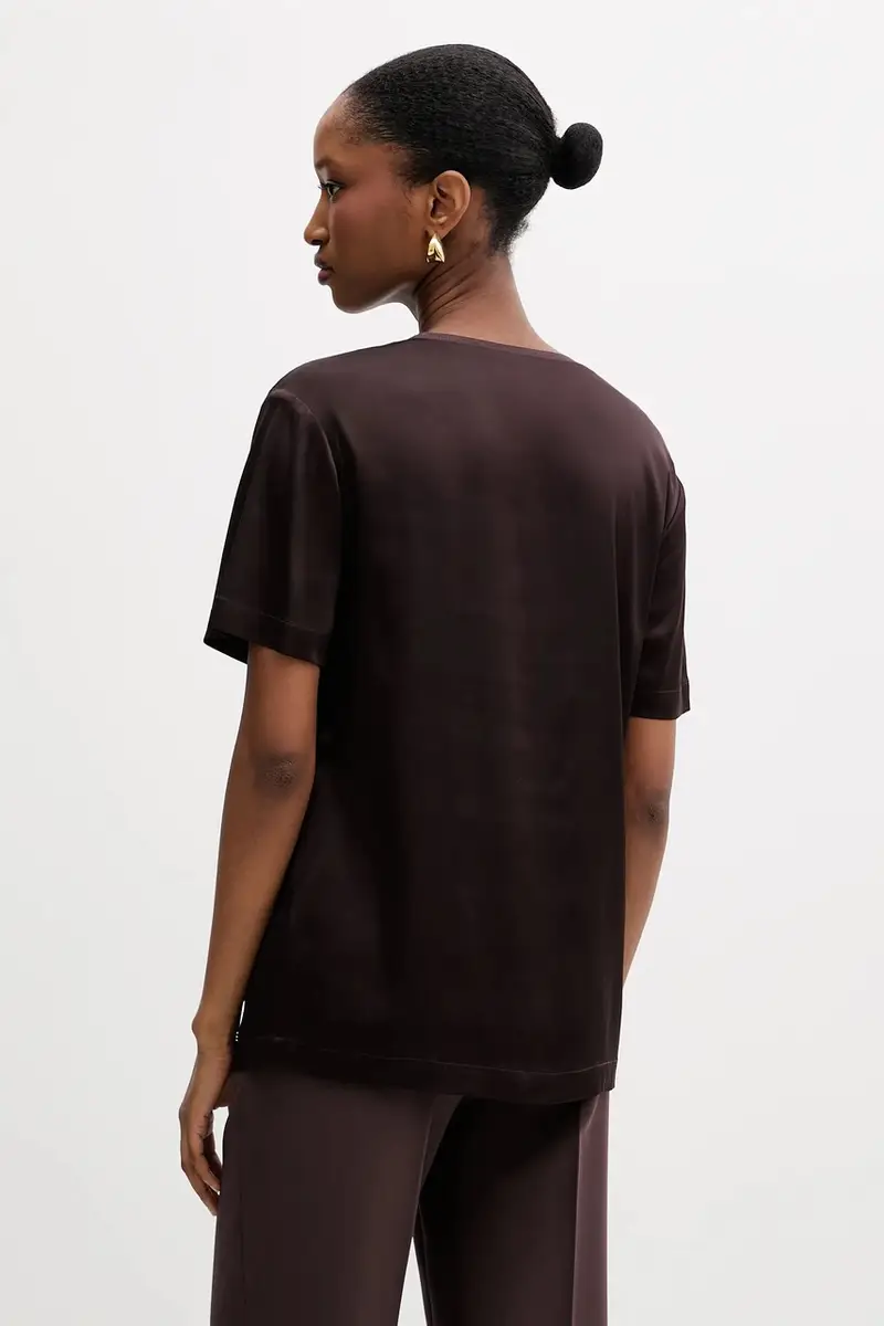 Silvian Heach T-shirt Donna Marrone 3619011 miniatura 3