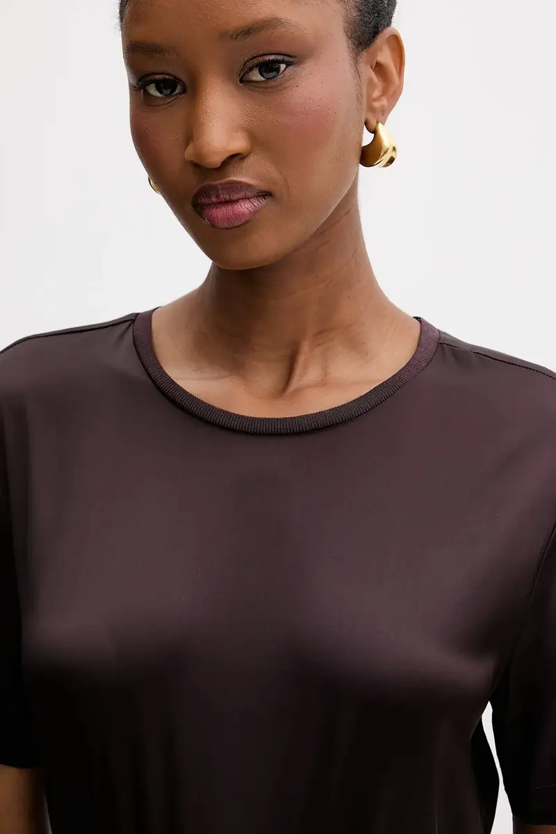 Silvian Heach T-shirt Donna Marrone 3619011 miniatura 4