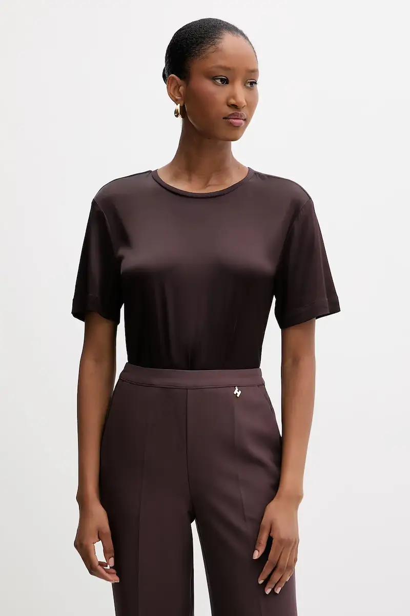 Silvian Heach T-shirt Donna Marrone 3619011