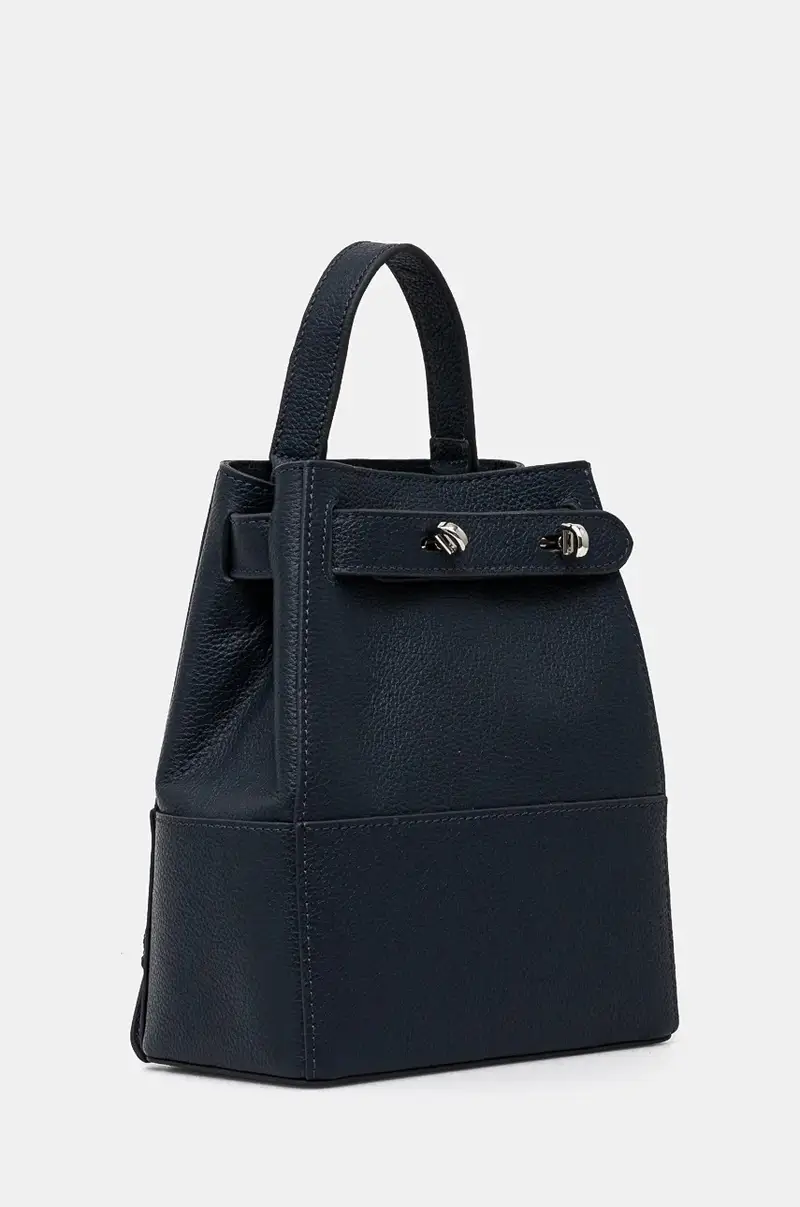 zaino in pelle CARACCIOLO donna colore blu navy RCP25013ZA miniatura 2