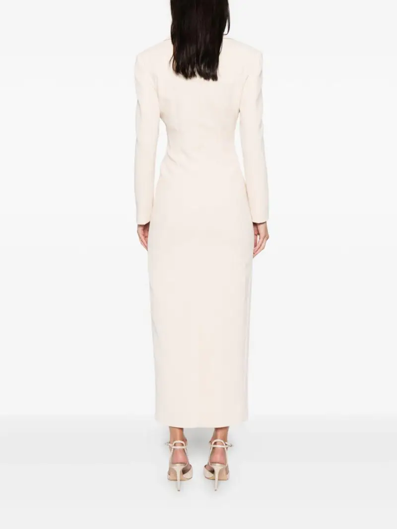 Simona Corsellini Abito lungo burro con bottoni miniatura 3