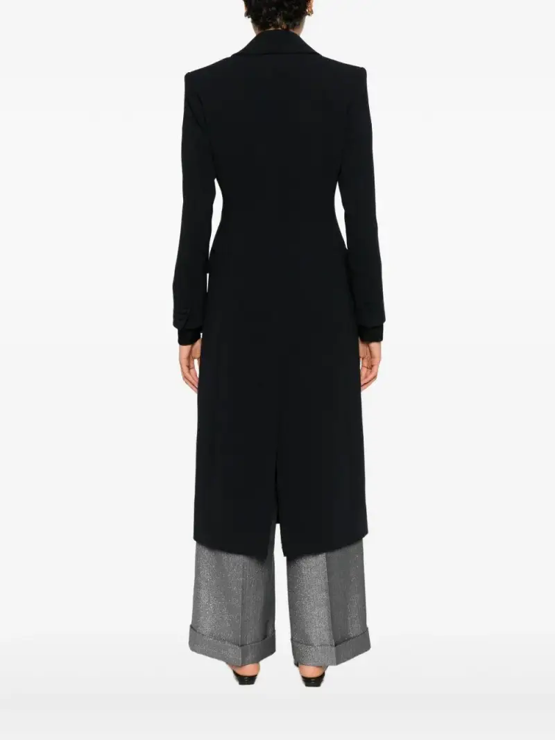 Simona Corsellini Cappotto nero elegante miniatura 2