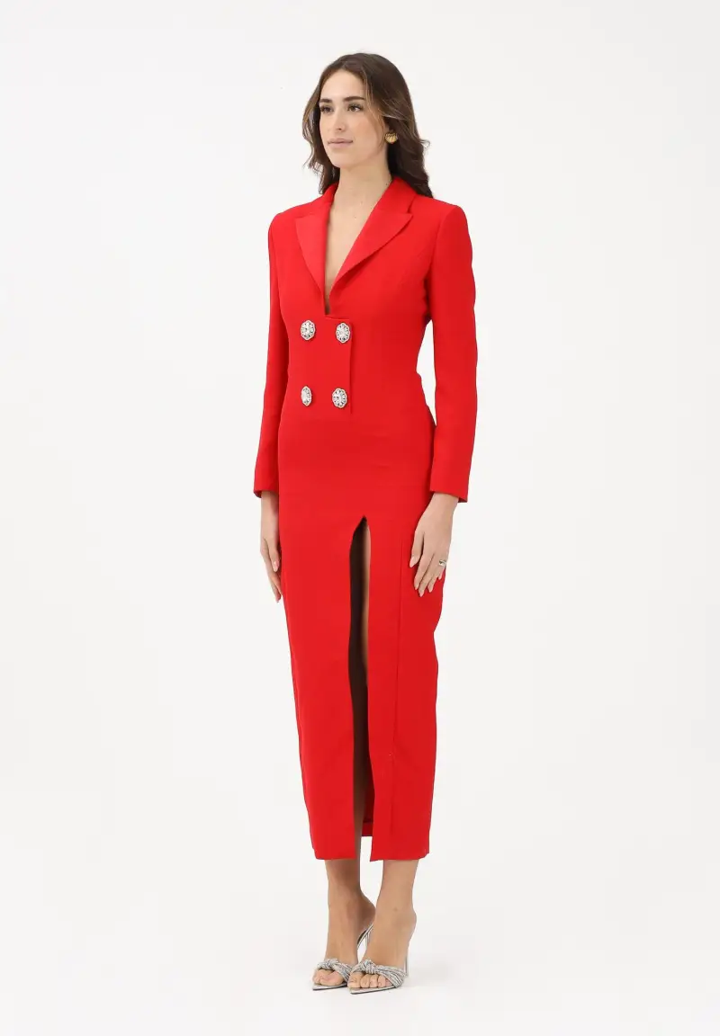SIMONA CORSELLINI Blazer Donna Rosso 4082733 miniatura 2