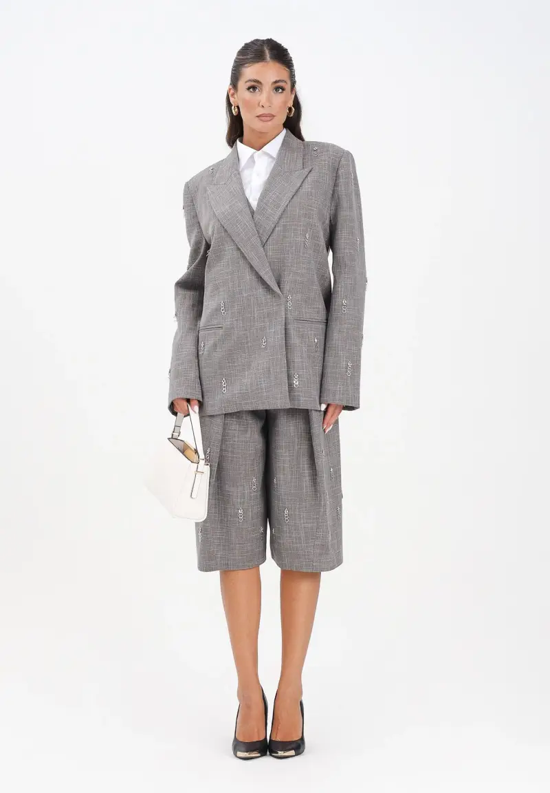 SIMONA CORSELLINI Bermuda Donna Grigio 2817746 miniatura 2