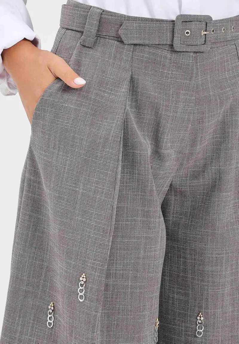 SIMONA CORSELLINI Bermuda Donna Grigio 2817746 miniatura 3