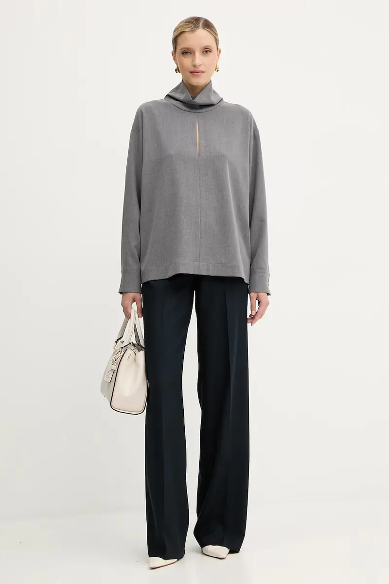 camicetta donna colore grigio A25CPBL001S1 miniatura 2