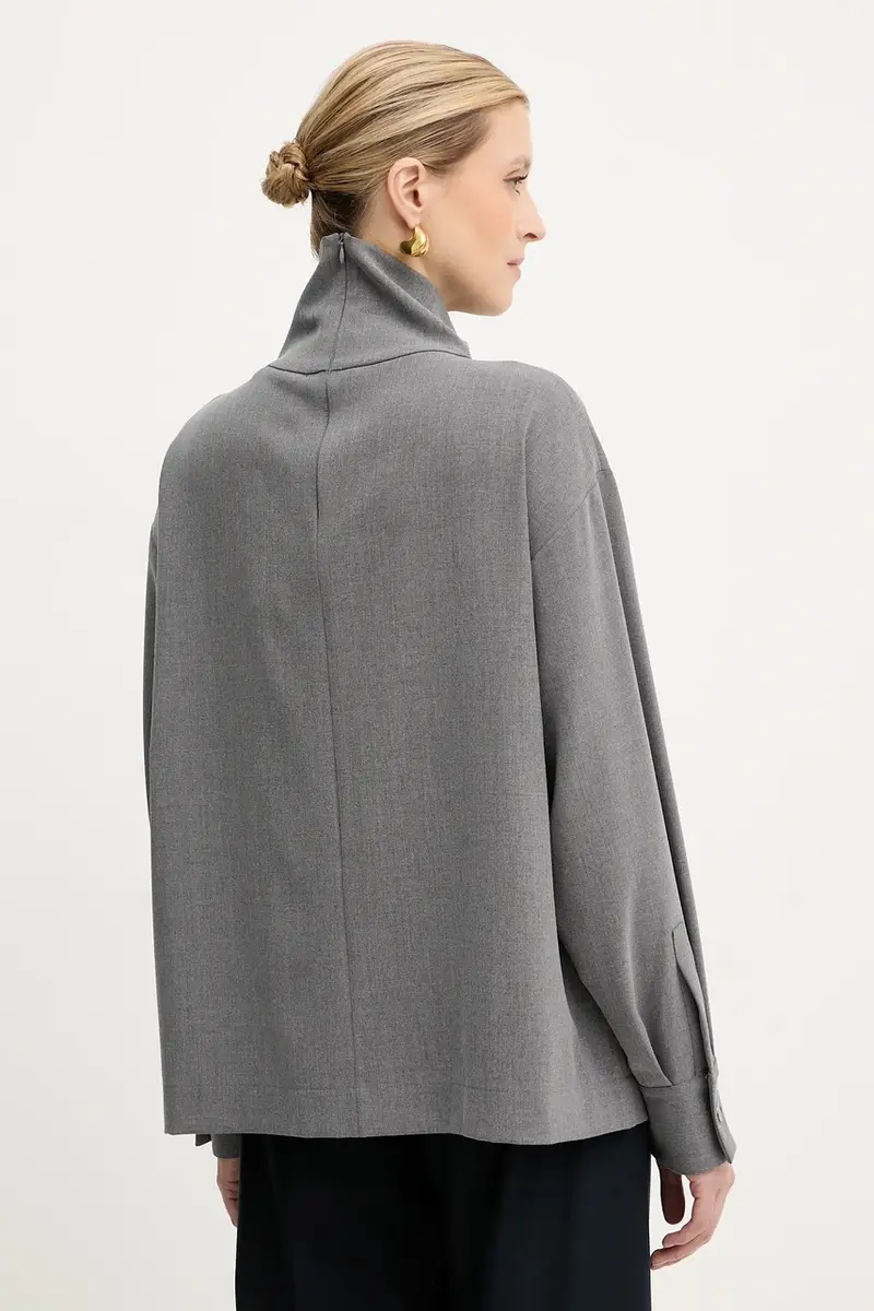 camicetta donna colore grigio A25CPBL001S1 miniatura 3