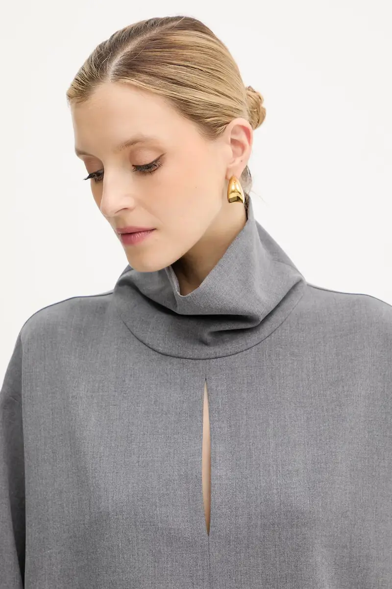 camicetta donna colore grigio A25CPBL001S1 miniatura 4