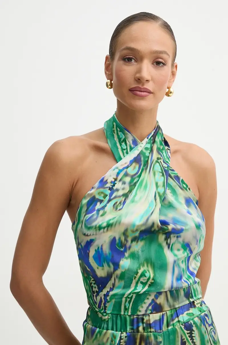 camicetta donna colore verde P25CPTO014 miniatura 4