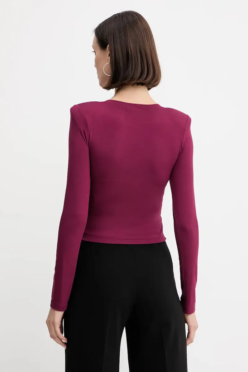 camicia a maniche lunghe colore granata A25CPTS00101 miniatura 3