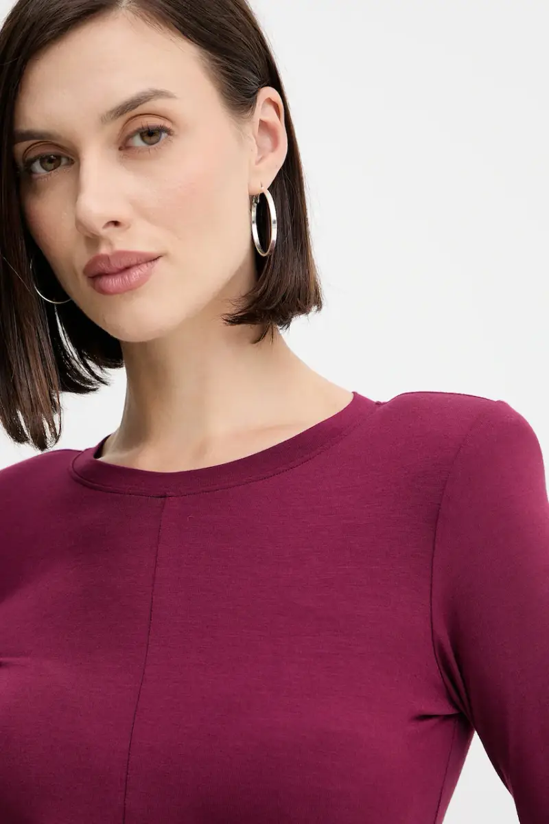 camicia a maniche lunghe colore granata A25CPTS00101 miniatura 4