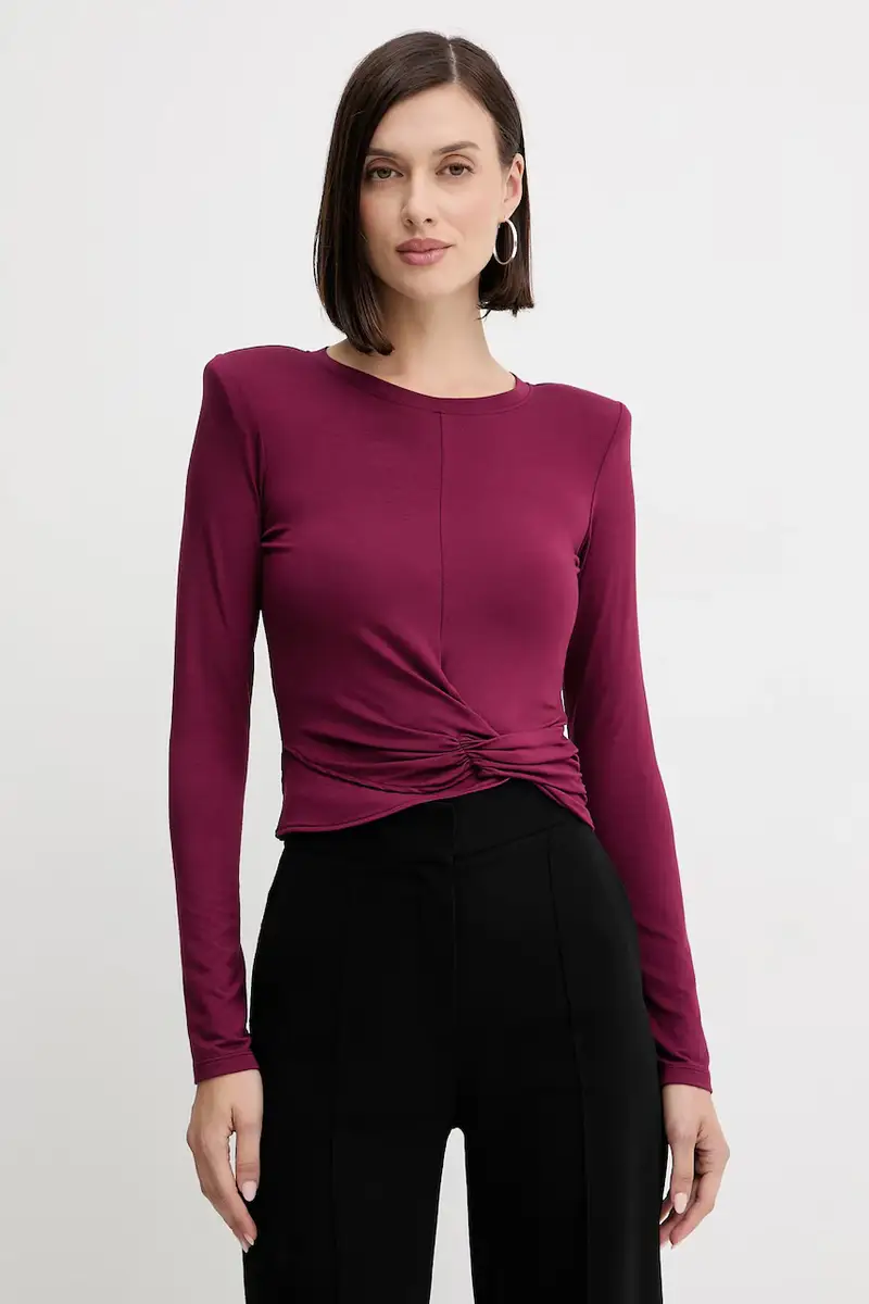 camicia a maniche lunghe colore granata A25CPTS00101